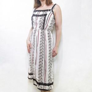 ASOS geo-tribal midi sundress with lace trim